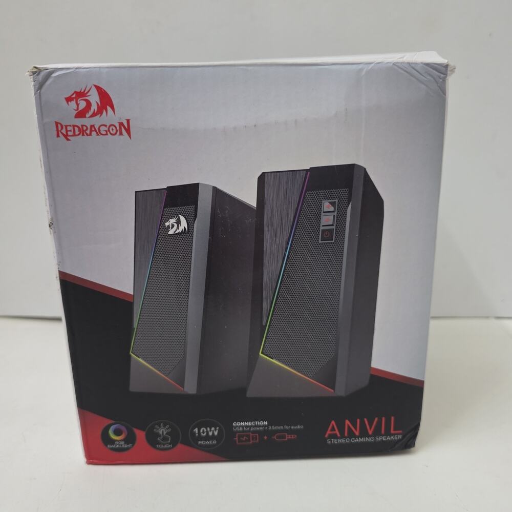 Redragon GS520 Anvil RGB Desktop-Lautsprecher, 2.0-Kanal-PC-Stereo-Lautsprecher